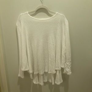 Cherish white waffle sweater